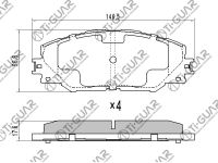 Тормозные колодки TG-732C/PN1530 (КЕРАМИКА)* Ti·GUAR