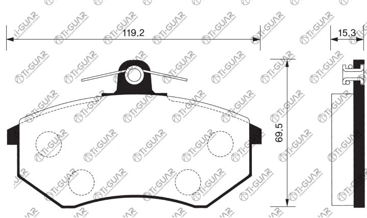 Тормозные колодки TG-0018/PN0018* Ti·GUAR Тормозные колодки TG-0018/PN0018* Ti·GUAR
