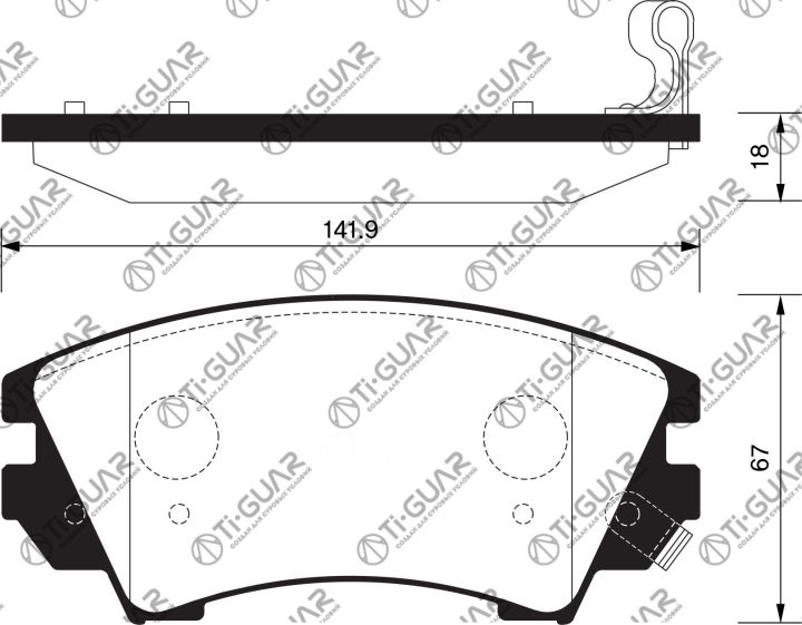 Тормозные колодки TG-1783/PN34002* Ti·GUAR