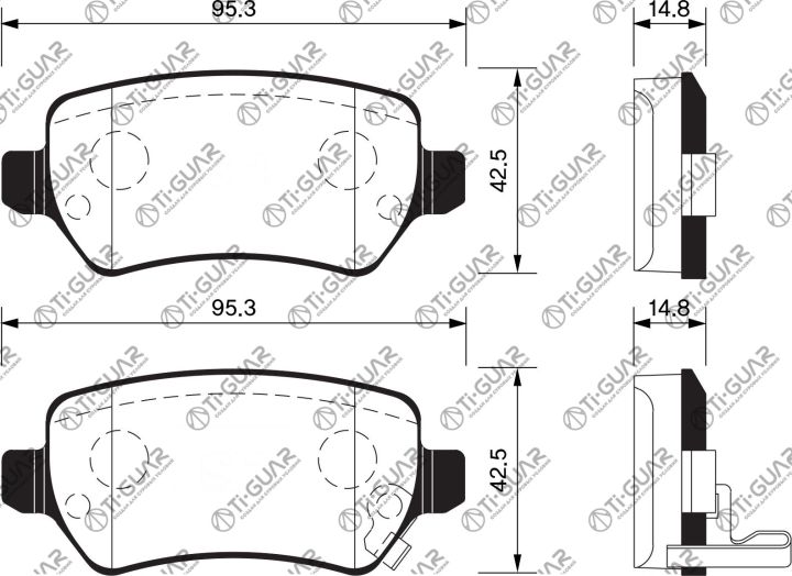 Тормозные колодки TG-1352/PN0162* Ti·GUAR