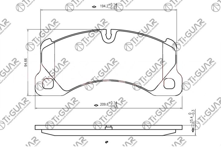 Тормозные колодки TG-0529/PN0529* Ti·GUAR